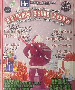 Tunes for Toys event, benefitting The Nest