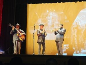 Photo of musicians playing at Lexington’s Juneteenth Celebration: A Night of Art, Culture and Inspiration at the Lyric Theatre